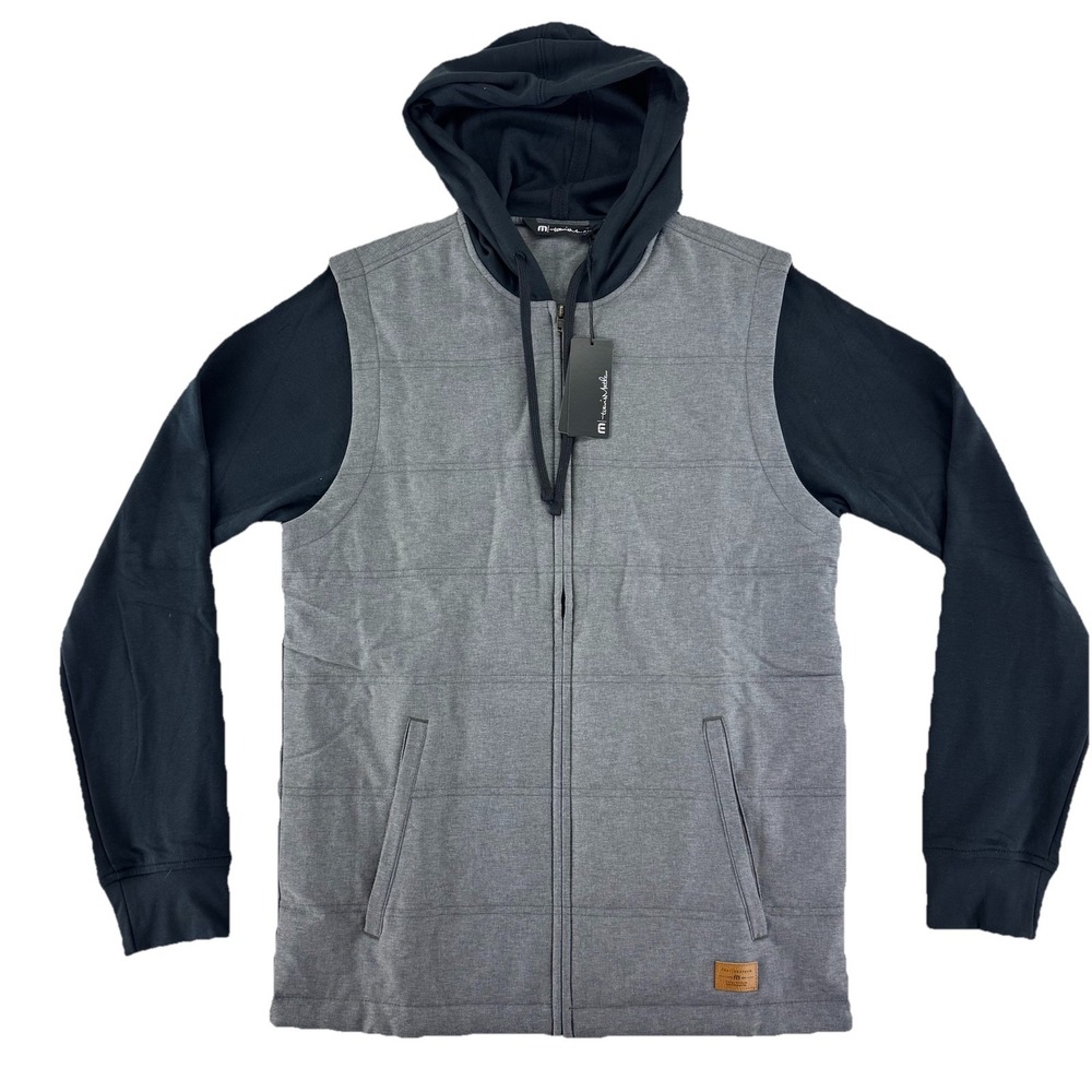 Travis Mathew Heater Tech Hoodie Full Zip Sweater Mens Small Scavenger Golf‎
